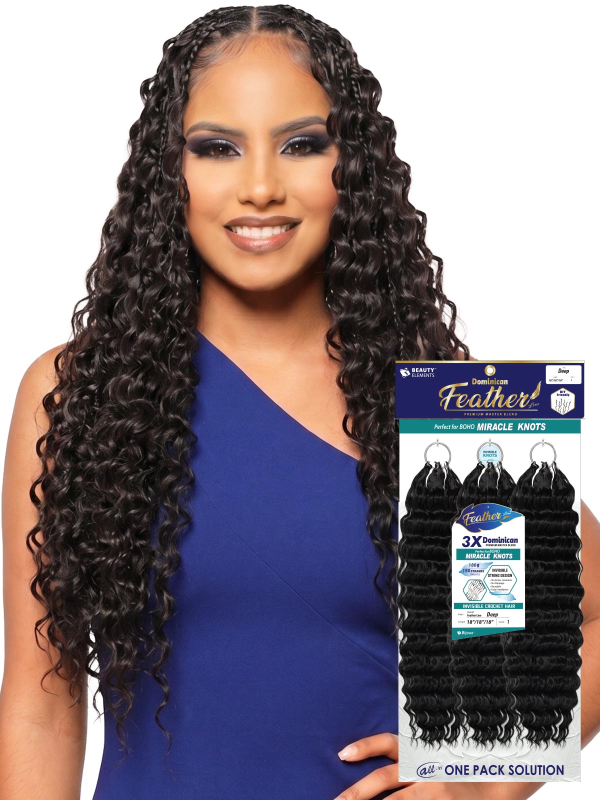 Bijoux Hh Dominican Feather Line Deep 18"