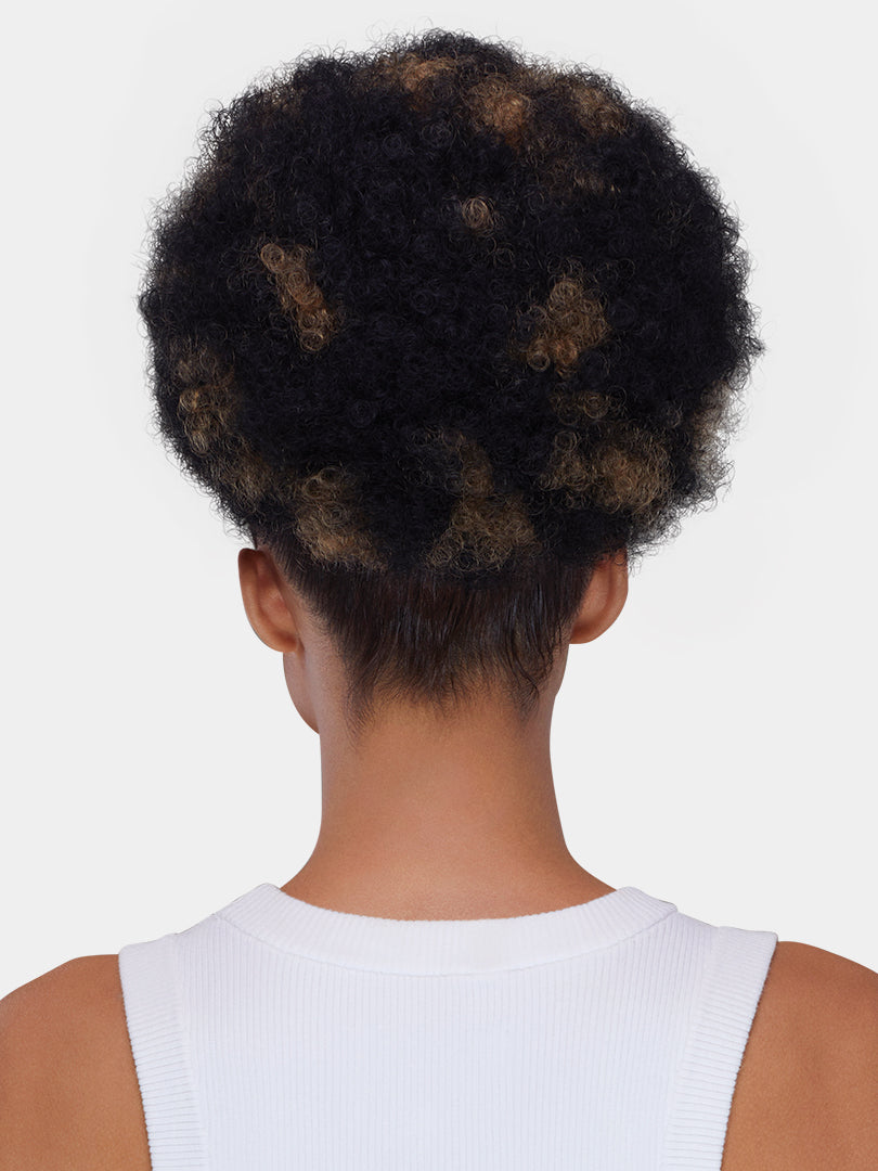 Saemoshi Drawstring Ponytail - Afro Puff (Large) — view