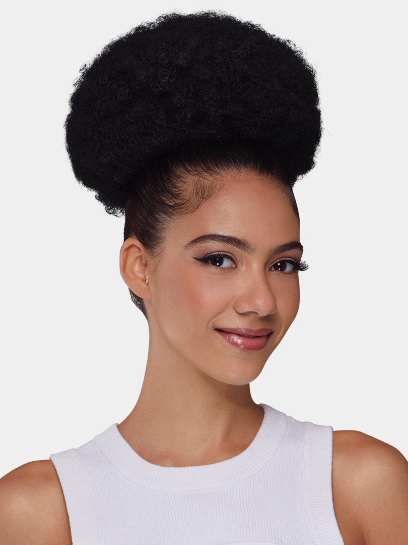 Saemoshi Drawstring Ponytail - Afro Puff (Large) — view