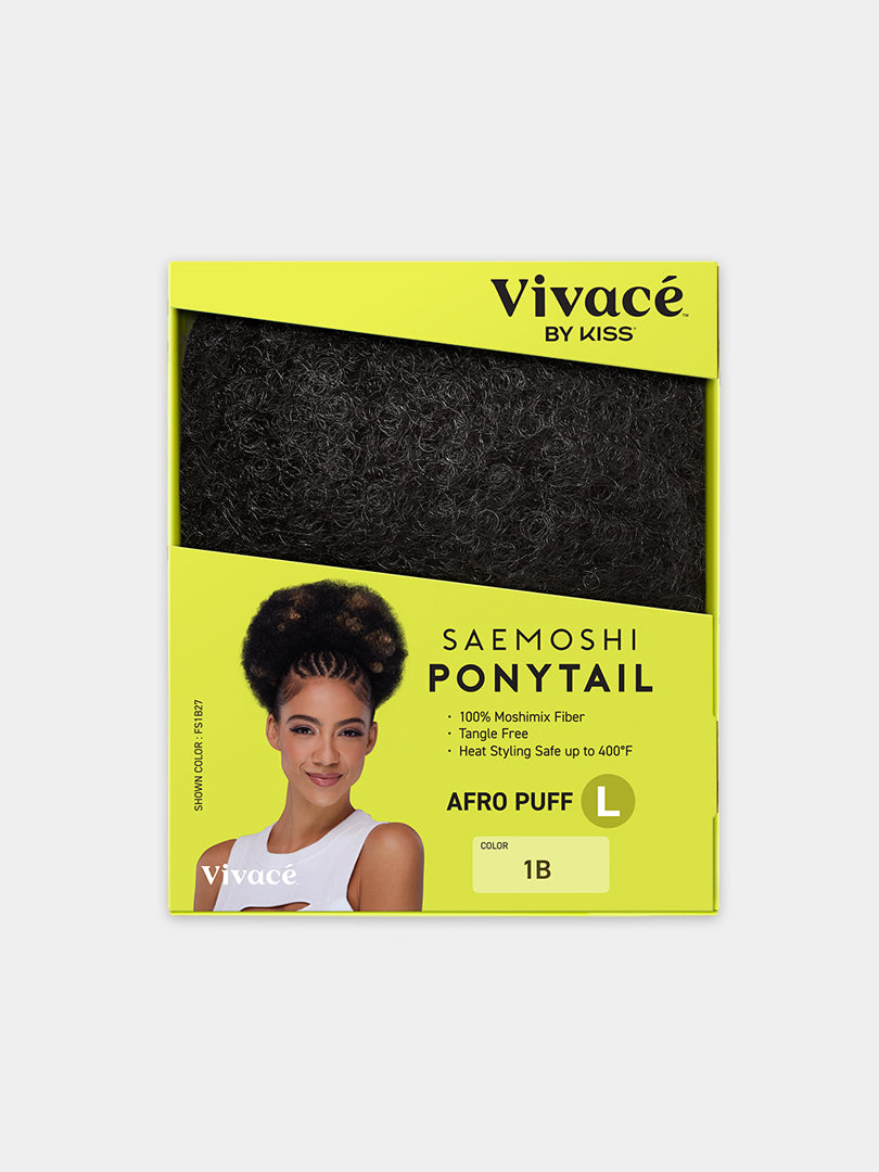 Saemoshi Drawstring Ponytail - Afro Puff (Large) — view