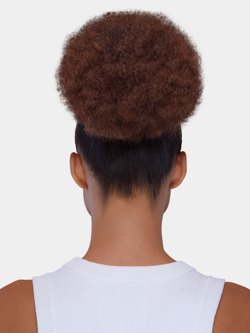 Saemoshi Drawstring Ponytail - Afro Puff (Medium) — view