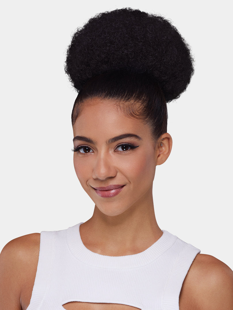 Saemoshi Drawstring Ponytail - Afro Puff (Medium) — view