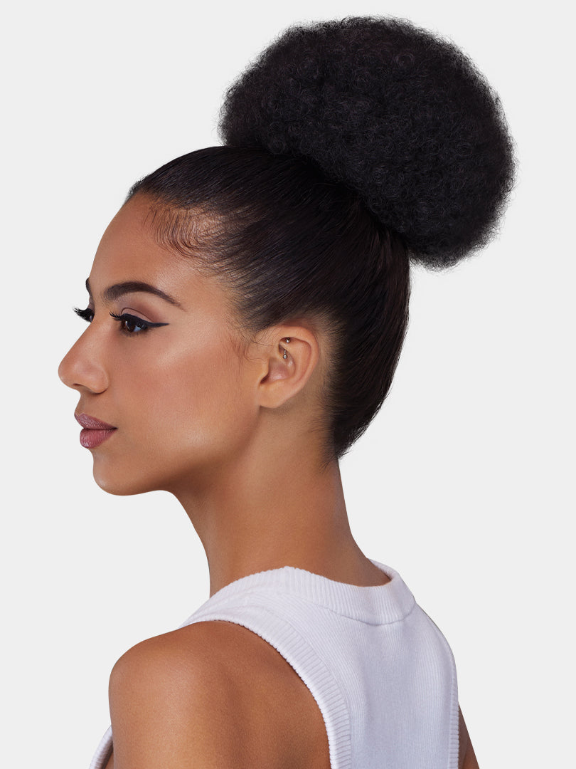 Saemoshi Drawstring Ponytail - Afro Puff (Small) — view