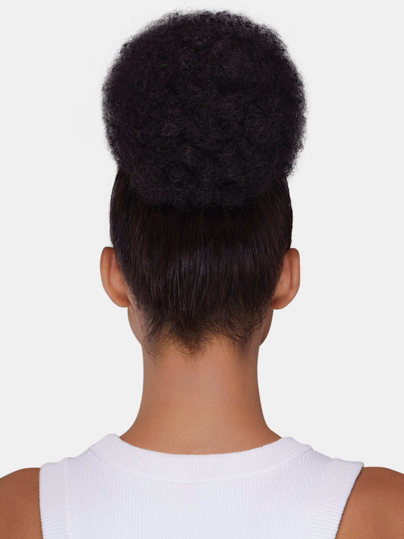 Saemoshi Drawstring Ponytail - Afro Puff (Small) — view