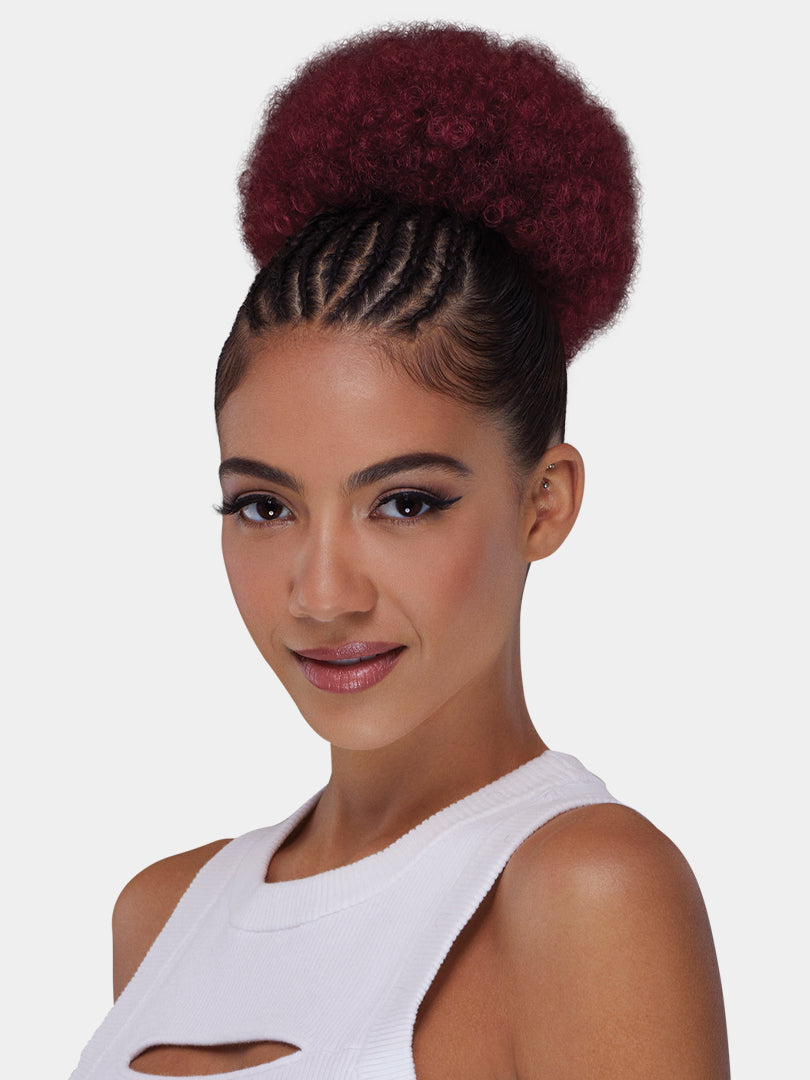 Saemoshi Drawstring Ponytail - Afro Puff (Small) — view