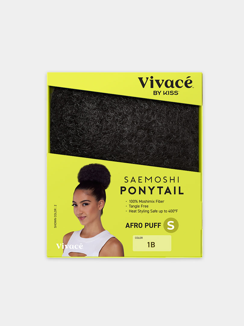 Saemoshi Drawstring Ponytail - Afro Puff (Small) — view