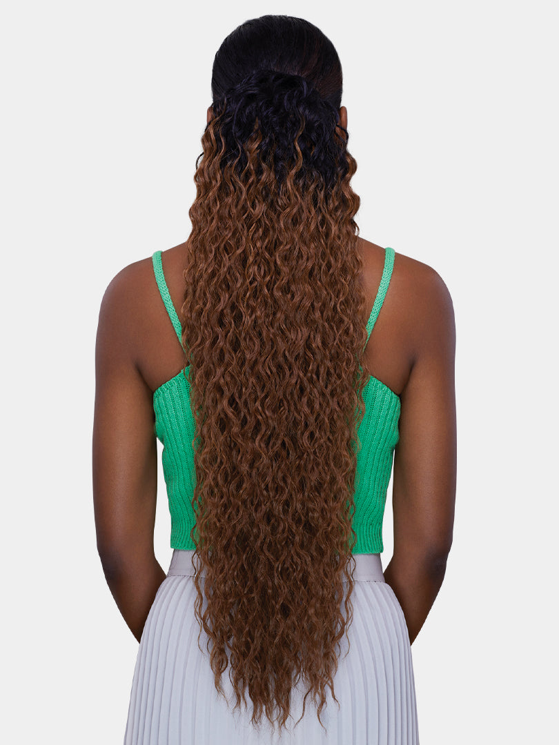 Saemoshi 28" Drawstring Ponytail - Deep Wave — view