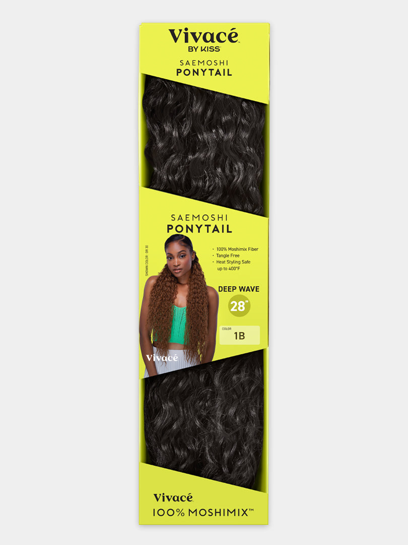 Saemoshi 28" Drawstring Ponytail - Deep Wave — view