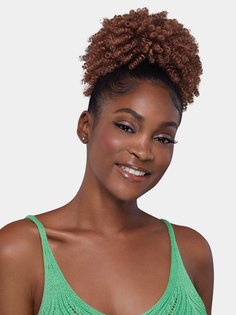 Saemoshi Drawstring Ponytail - Jamaican Puff — view