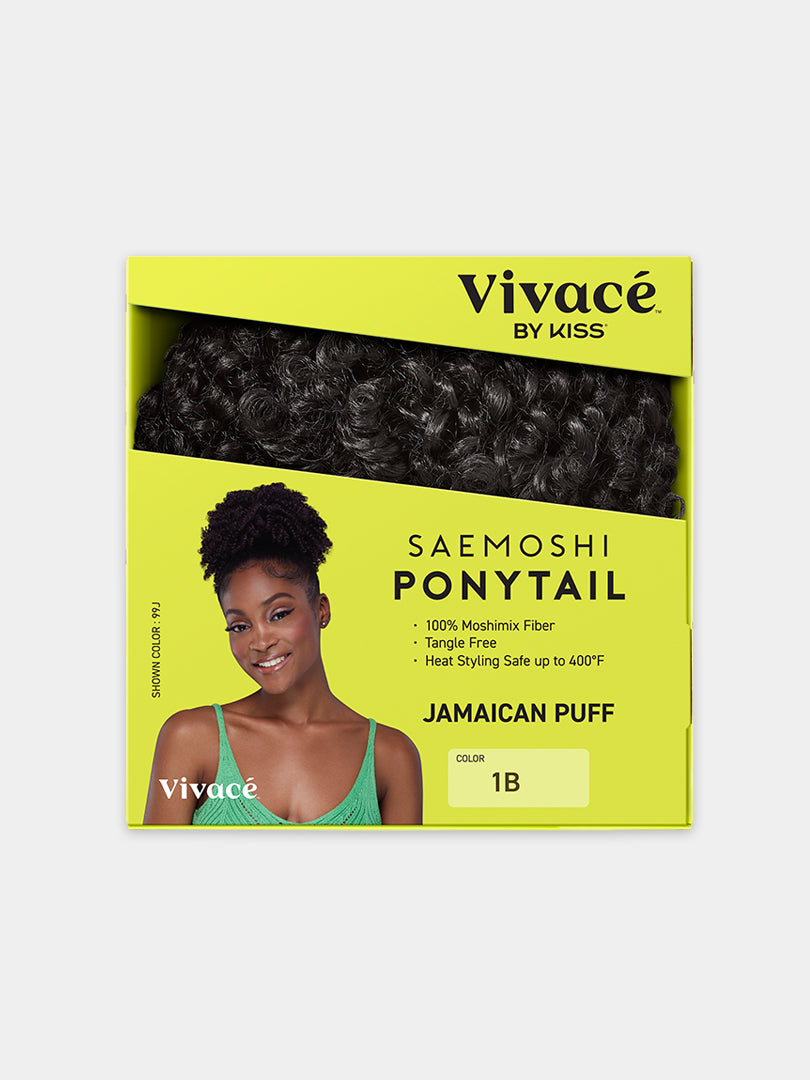 Saemoshi Drawstring Ponytail - Jamaican Puff — view