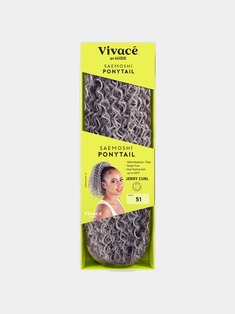 Saemoshi 10" Drawstring Ponytail - Jerry Curl — view
