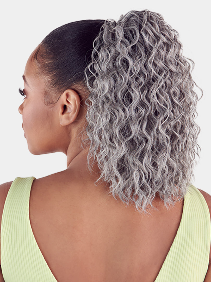Saemoshi 13" Drawstring Ponytail - Loose Curl — view