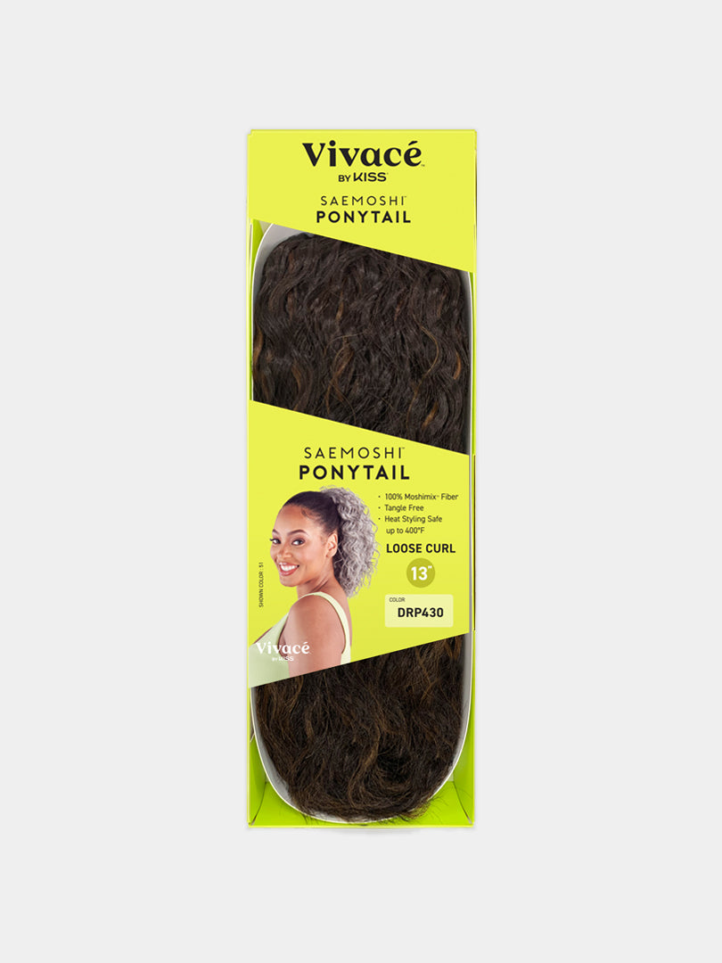Saemoshi 13" Drawstring Ponytail - Loose Curl — view
