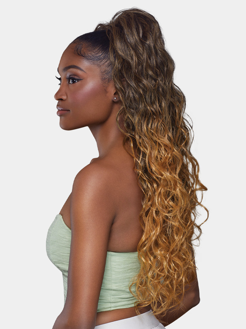 Saemoshi 26" Drawstring Ponytail - Ocean Wave — view