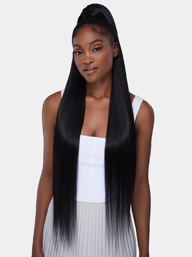 Saemoshi 36" Drawstring Ponytail - Straight — front view