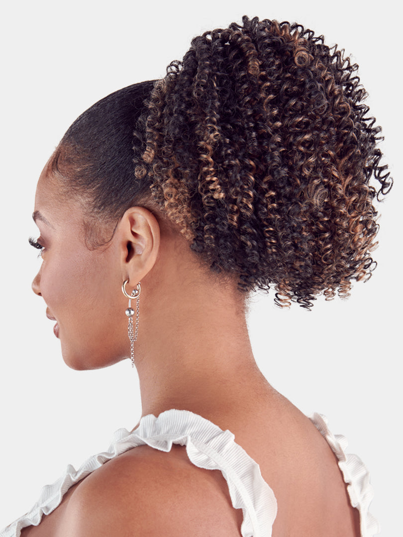 Saemoshi Drawstring Ponytail - Spring Puff — view