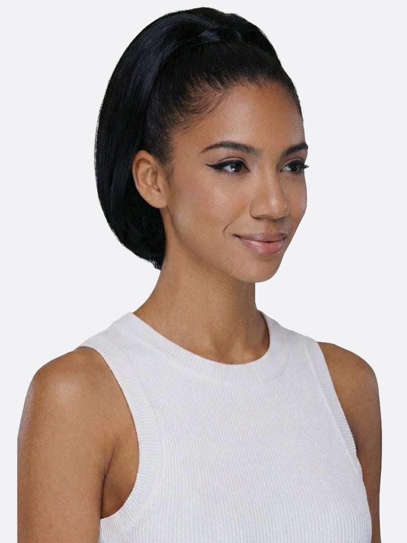 Saemoshi 10" Drawstring Ponytail - Straight — front view