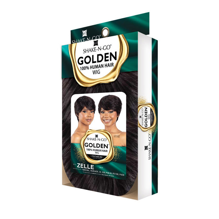 Wd Zelle Golden Human Hair Wig