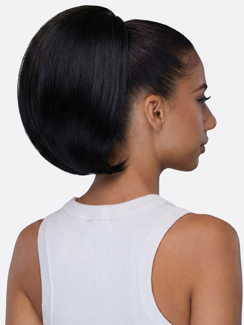 Saemoshi 10" Drawstring Ponytail - Straight — back view