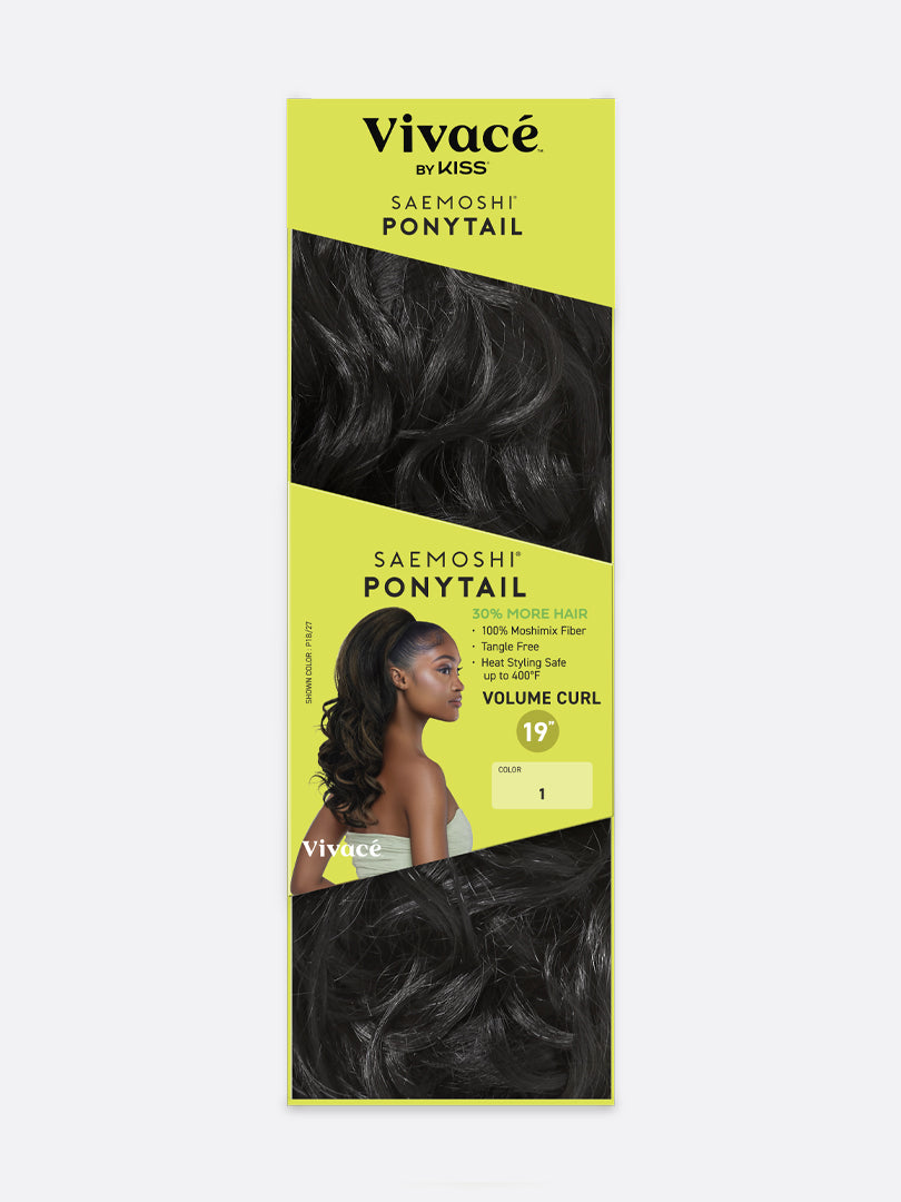 Saemoshi 19" Drawstring Ponytail - Volume Curl — package front