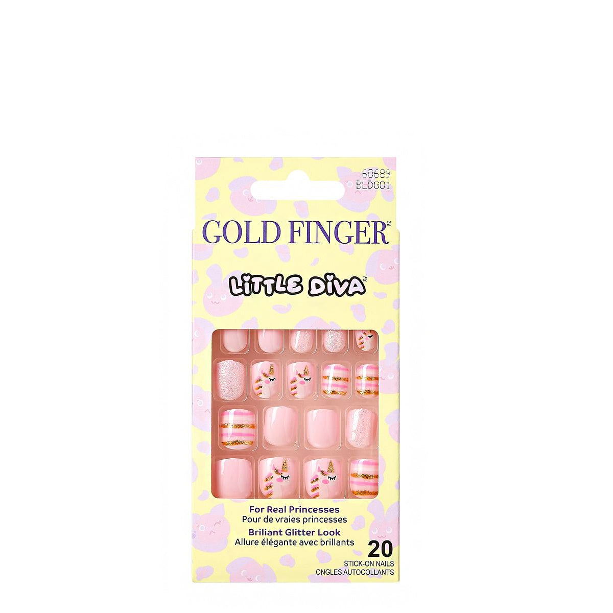 Gf Little Diva Stick-On Nails-Pi