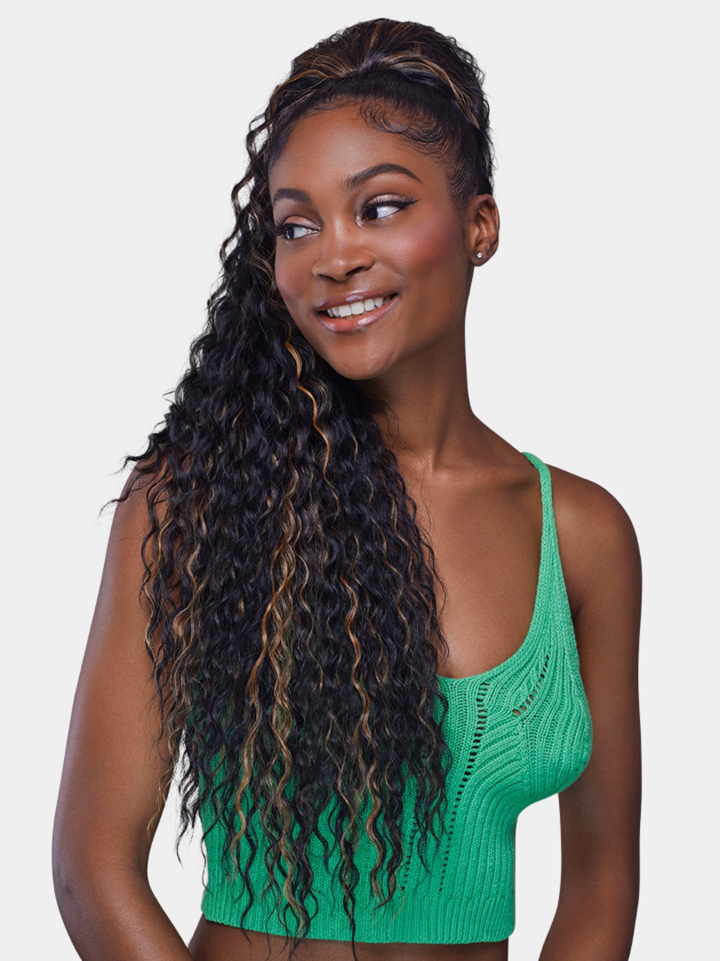 Saemoshi 28" Drawstring Ponytail - Deep Wave — view