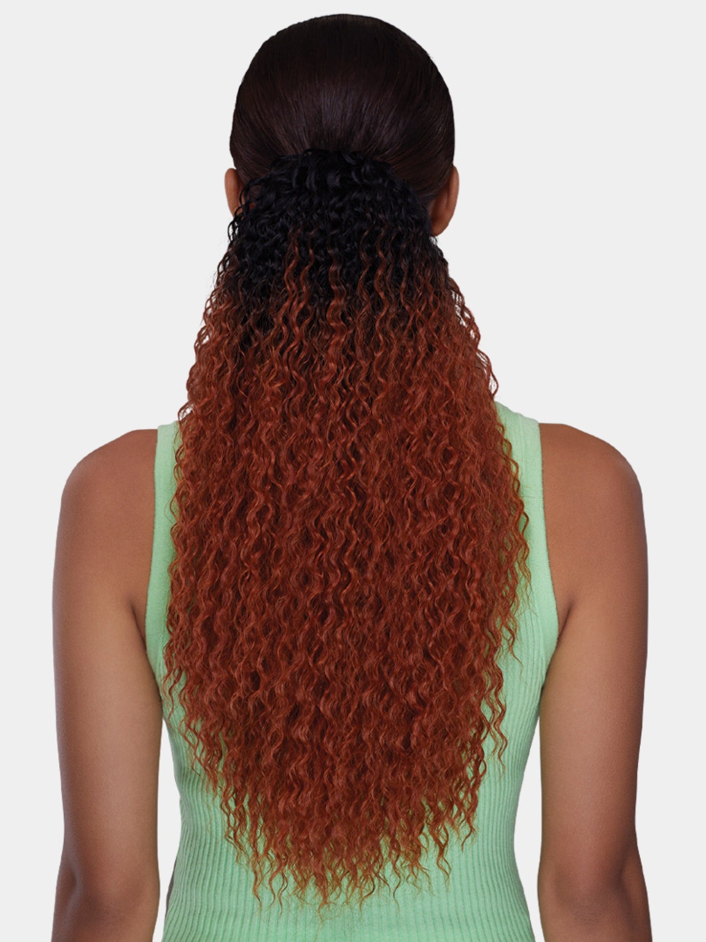 Saemoshi 21" Drawstring Ponytail - Straw Curl — view